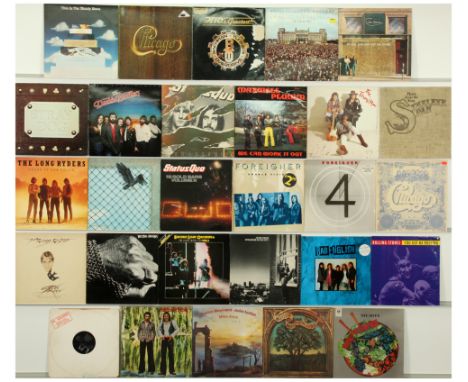 A collection of 40+ Classic Rock LPs to include artists; Status Quo, Strawbs, Foreigner, Bachman-Turner Overdriver, Dire Stra