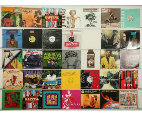 A collection of 30+ Hip-Hop/R&amp;B/Reggae LPs and 12" to include artists; Chuck &amp; Cool Chip, The Brotherhood, Ruthless R