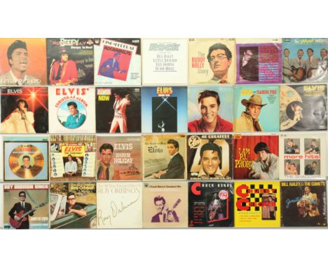 A collection of 1950's Rock n Roll LPs. Includes: Elvis - The Other Sides Vol 2 (1971 US Pressing 4 LP boxset with poster Cat