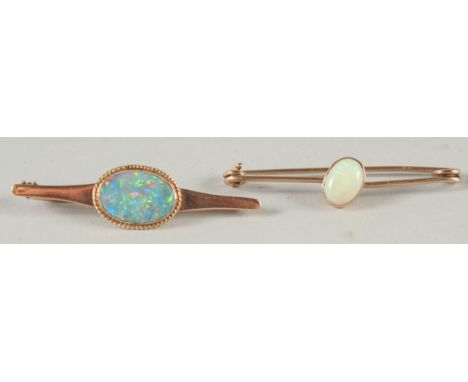 TWO OPAL BROOCHES.