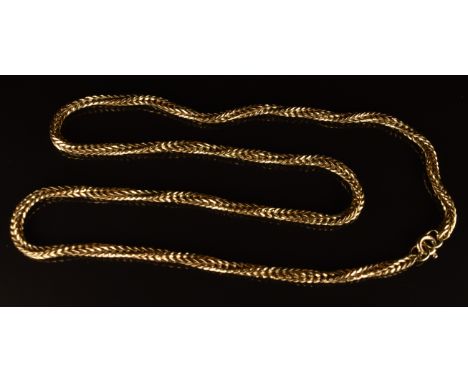A 9ct gold rope twist chain/ necklace, 42cm, 12g