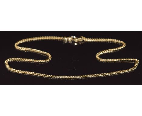 An 18ct gold curb link chain / necklace, 10.2g&nbsp;