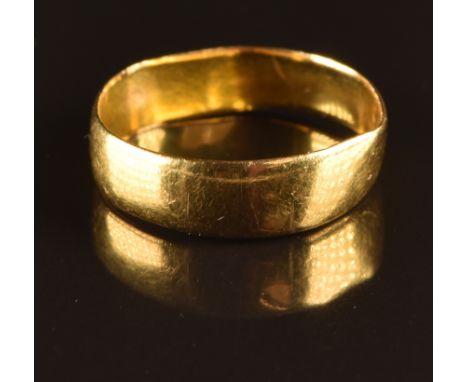 A 22ct gold wedding band / ring 2.3g, Birmingham 1914, size K