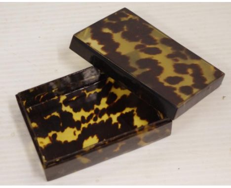 Vintage oblong tortoiseshell trinket box 9cm x 6cm