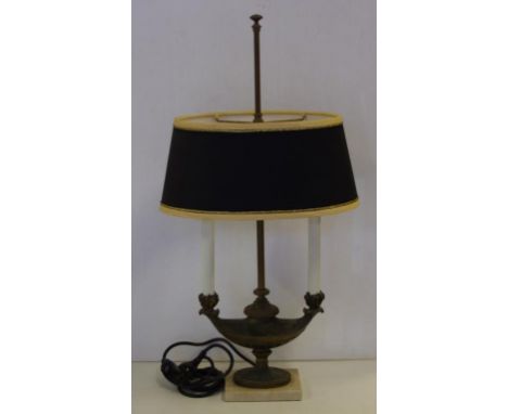 Decorative genie style table lamp & shade, 68cm high approx.