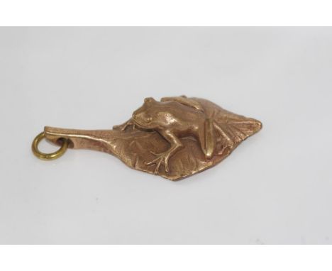 Good Australian art nouveau frog pendant