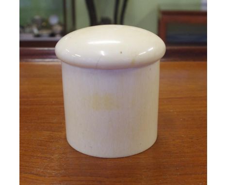 Vintage ivory jar circa 1920s, 8.5cm high approx. NB this item may not be exported