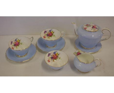 Paragon 'Tea for two' porcelain tea set to include two cups & saucers, teapot & small plate, sugar and creamer