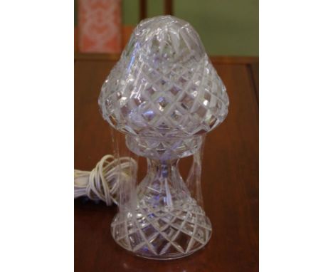 Vintage cut crystal lamp 26cm high approx.