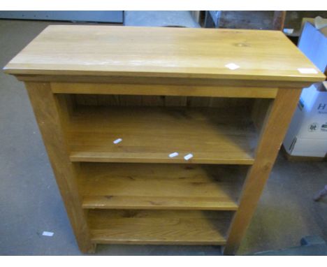 MODERN OAK ADJUSTABLE SHELF BOOKCASE 