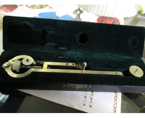 CALIBRATION TOOL MANUFACTURED BY STANLEY, NO 68717, IN GREEN VELVET LINED BOX