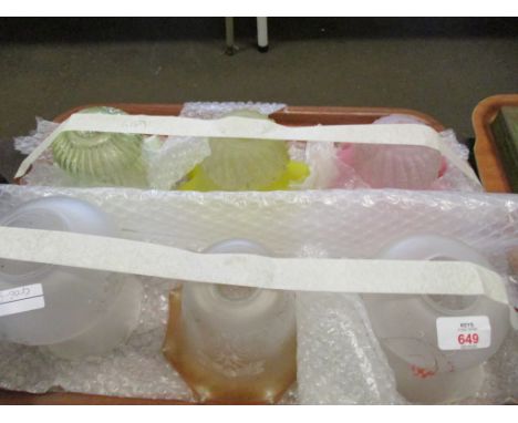 SIX GLASS LAMP SHADES 
