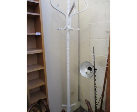 WHITE PAINTED BENTWOOD TYPE COAT STAND 