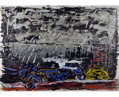 TERRY SETCH artist's proof colour print - abstract, title margin 'Penarth Car Wreck', signed, 61 x 83cms Provenance: private 