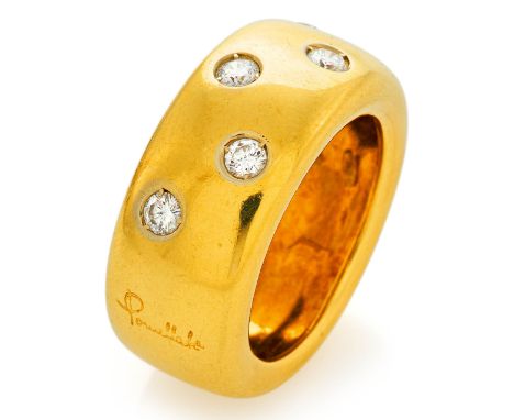   POMELLATO POMELLATO  Italien.   750/- Gelbgold, Punze, Gesamtgewicht: ca. 16,0 g. EU-RM: 55. 6 Brillanten zus. ca. 0,3 ct. 