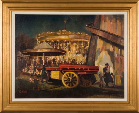 * Gladys M Black [1895-1975]-
The Fair, Babbacombe:-
signed with initials bottom left 
oil on canvas
50 x 65cm.