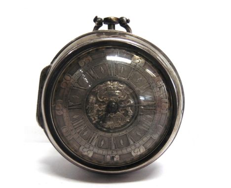 GEORGE PORTER, COVENTRY, A PAIR CASED POCKETWATCH  the signed silver dial with black hands, the unmarked inner and outer case