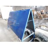 8' W ROLLING A-FRAME STEEL RACK, DOUBLE SIDED
