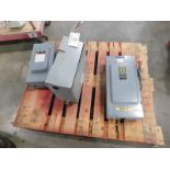 (2) SQUARE D 100AMP AND 60 AMP DISCONNECTS AND ACME 45KVA AUTO TRANSFORMER, 600/347- 480/277V, 3ph