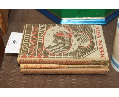 Edward Bawden and Ambrose Heath, two First Editions and one other vintage cookery books, "Good Savouries", "Good Sweets" and 