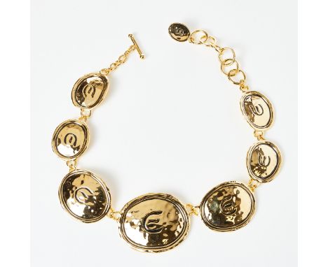 Elizabeth Taylor - Vintage CollierArmreif und Collier Fa. Avon. 1990er Jahre. Metall mit 22K-vergoldet. L. 42-48 cm. B. 5 cm.