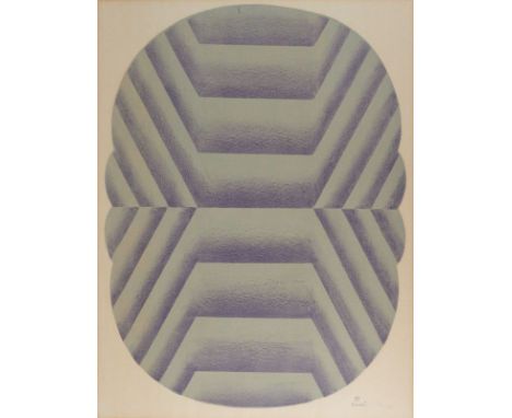 Kumi Sugai1919 Kobe - 1996 Kobe - "L' horizon" - Farblithografie/Bütten. 47/50. 63,3 x 47,3 cm, 76 x 56,7 cm. Sign. und dat. 