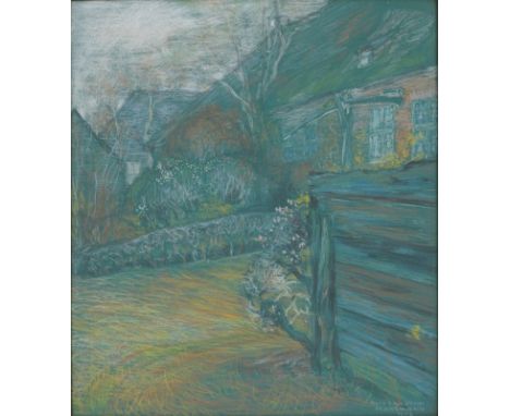 Hugo Friedrich Hartmann1870 Rosenberg/Westpreußen - 1960 Bardowick - "Im Stiftsgarten" (Bardowick) - Farbkreiden/Papier. 46,5