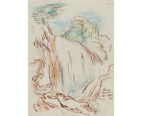 Fritz Schwarz-Waldegg1889 Wien - 1942 Maly Trostinec - Landschaft in Jajce - Aquarelle/Papier. 27,5 x 20,5 cm. Betit. u. dat.