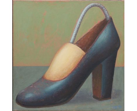Mirko Schallenberg1967 Northeim - lebt und arbeitet in Berlin - Schuh - Öl/Lwd. 55 x 55,5 cm. Monogr. und dat. r. u.: M. S. (