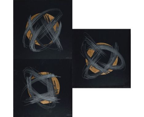 Barbara Szüts1952 Bad Bleiberg/Nötsch Konvolut aus 3 Zeichnungen - Ohne Titel - Mischtechnik/Schmiergelpapier. Je 51 x 51 cm.