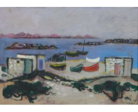 Fritz Heidingsfeld1907 Danzig - 1972 Nürnberg - Bei Ibiza. Südliche Bucht - Öl/Lwd. 50,5 x 69,5 cm. Sign. u. dat. r. u.: Heid