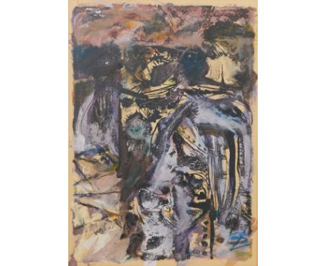 Sigmund Lympasik1920 Berlin - 1996 Ebenda - "Testa" - Tusche, Kohle, Aquarell, Tempera/Papier. 62 x 44 cm (Passepartoutaussch
