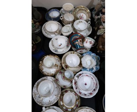 A collection of cups and saucers including Paragon, Royal Worcester, Noritake, Aynsley and assorted antique examples Conditio