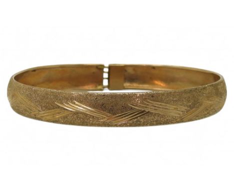 A 10k gold bangle, weight 6.1gms Condition Report:Available upon request