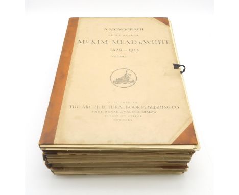 ARCHITECTURE A Monograph of the Work of McKim Mead &amp; White 1879-1915 The Architectural Book Publishing Co., Paul Wenzel &