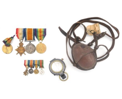 A WW1 medal trio awarded to 667 Driver A.D. Hume, Royal Field Artillery, comprising 1914-15 Star, British War Medal and Victo