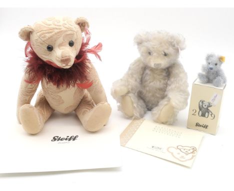 A Steiff&nbsp;Grace 32cm bear, boxed and with certificate of authenticity, no. 720 of 1,500; a 2008 Swarovski Bear, boxed and