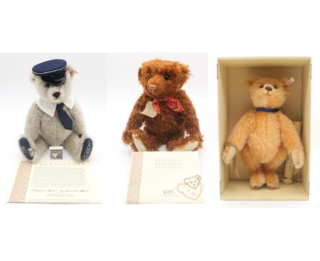 A Steiff Raffles 43cm bear, produced exclusively for Singapore 1997, boxed, with certificate of authenticity, no. 670; a&nbsp