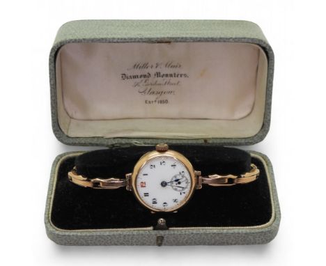 A 9ct gold ladies vintage watch, weight including mechanism 20.4gms Condition Report:Available upon request