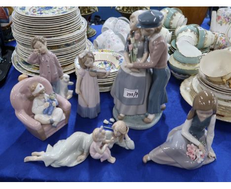 A collection of Lladro, Nao and other figures of children Condition Report:Available upon request