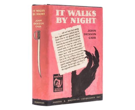 Carr (John Dickson) It Walks By Night, first edition, traces of paper "seal" to gutter of pp. 210-11 and rear endpaper, very 