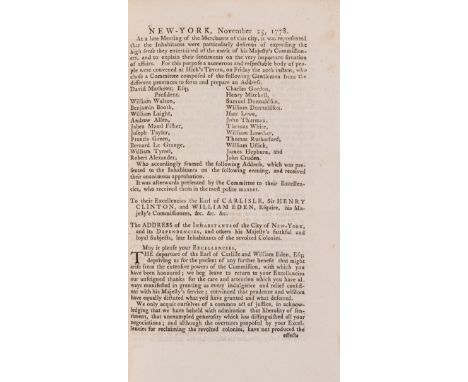 American War of Independence.- The following paper is reprinted in New-York by authority, with the remarks subjoined to it. B