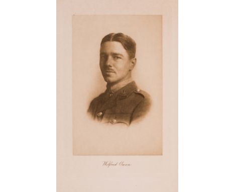 Owen (Wilfred) Poems, first edition, portrait frontispiece, tissue-guard, usual light browning to title and frontispiece, end