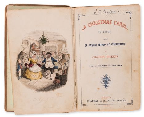 Dickens (Charles) A Christmas Carol,  first edition, first issue, second state, with "Stave I" heading, title page printed in