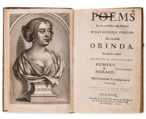 First English Poetess.- Philips (Katherine) Poems by the most deservedly admired Mrs Katherine Philips the Matchless Orinda, 