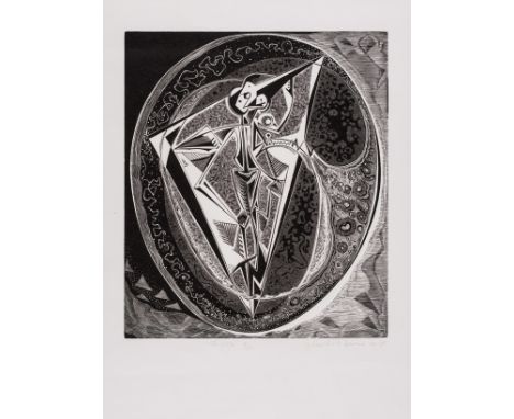 Hermes (Gertrude) The Yoke, wood-engraving on wove paper, image c.360 x 305mm., numbered 18/75, titled, signed and dated "54-