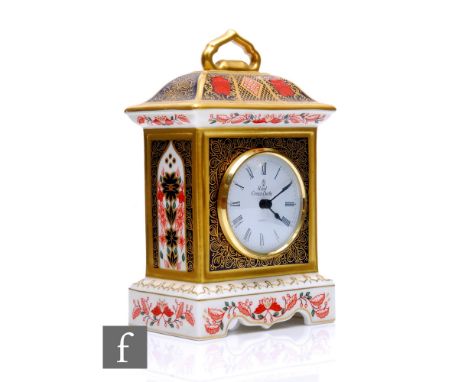 A Royal Crown Derby solid gold band Old Imari pattern bowl, pattern No.1128, diameter 21cm, together with a Royal Crown Derby