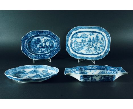 GOOD CHINOISERIE WARES: a Minton Fisherman root dish, 28.0cm, unmarked; a Wedgwood & Co. Elephant and Howdah small  platter, 
