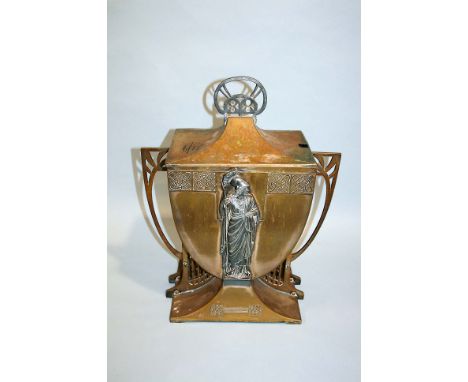LARGE WMF ART NOUVEAU PUNCH BOWL an interesting punch bowl of large proportions, with Grecian figures on the front and back a