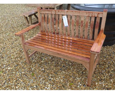 A Bramblecrest two seater curved back bench